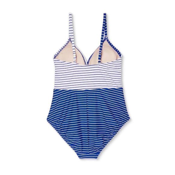 Kona Sol Striped One Piece Bathing Suit D22 - Picture 5 of 7